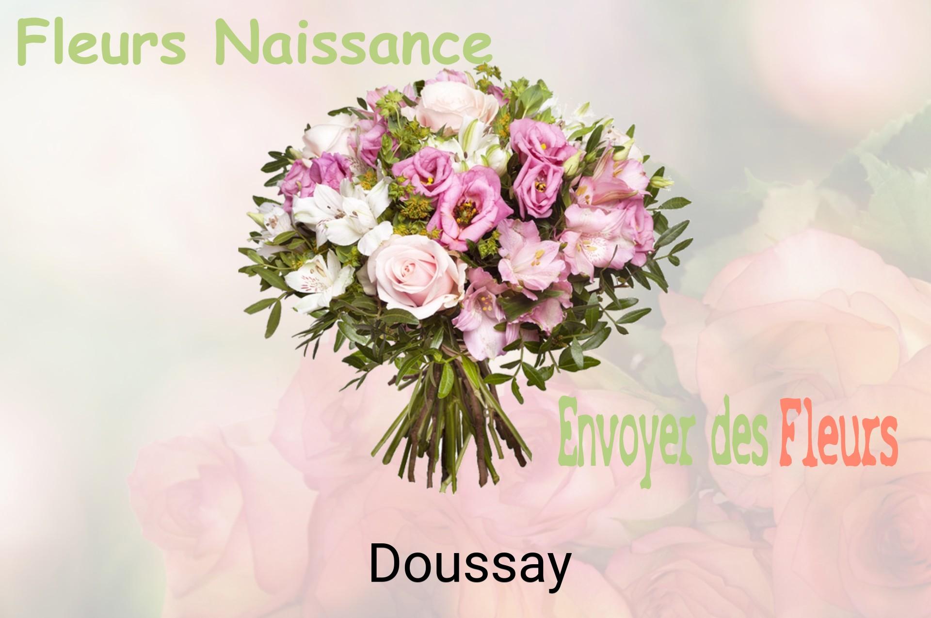 Bouquet de fleurs de naissance livré à Doussay